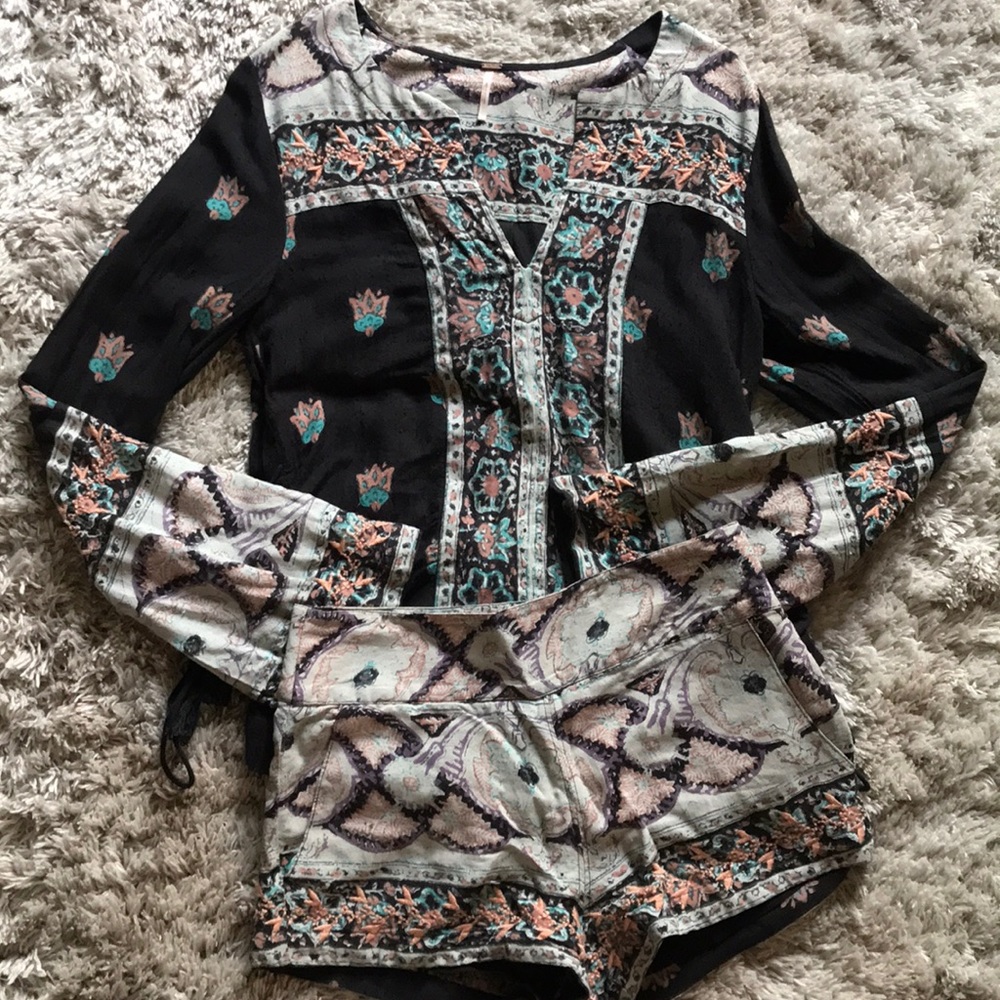 Free People embroidered set